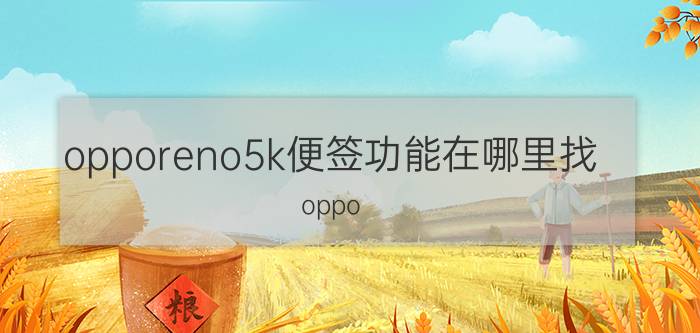 opporeno5k便签功能在哪里找 oppo reno5k便签怎么删除笔记本名字？